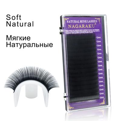 China Individual Feather 16Rows Faux Mink Eyelash Lashes Maquiagem Cilios For Professionals Soft Mink Eyelash Extension for sale