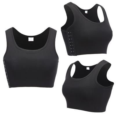 China Flat Front Hook Vest Body Shaper Lesbian Corset S-6XL Casual Compression Shapers Anti-Wrinkle Chest Binder Women Breast Binders 3 Rows for sale