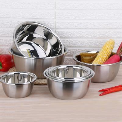 China Sustainable Baking Non- Exquisite Sliding Tool Stainless Steel Beating Egg Basin Cake Mixing Bowl for sale