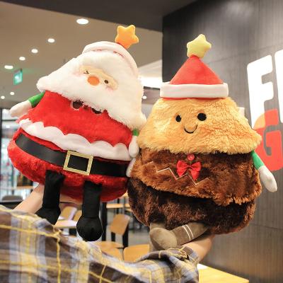 China Cute Doll Plush musical christmas toy light up musical custom santa clause with hat for sale