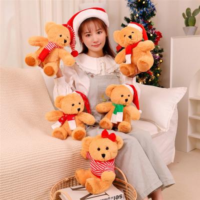 China Cute Doll Stuffed Animal Bear Toy Cute Plush Custom Logo Printed Christmas Costume Dressed Up Teddy Bear Kid Children Plushies Gift Toy for sale