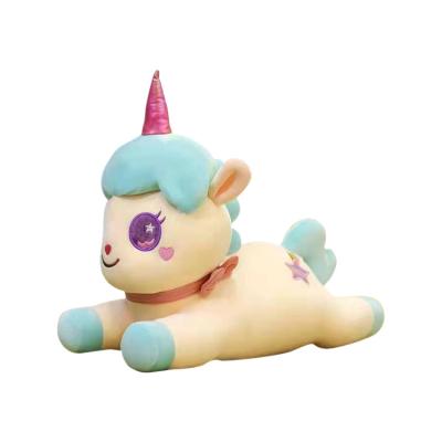 China Cute Doll Manufacturers New Plush Toys Rainbow Lying Unicorn Doll Cute Pillow Children Gifts Doll Wholesale for sale