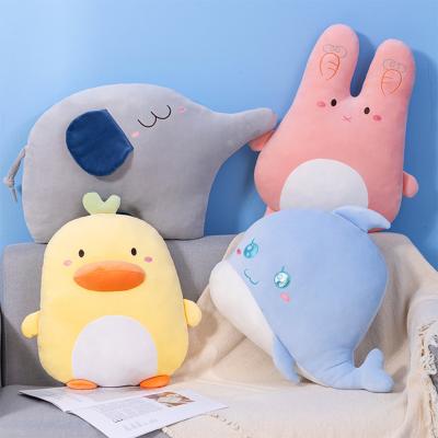 China Cute Doll Newly Designed Elephant Stuffed Animal Plush Toy Creative Soft Plush Duck Cushion Cartoon Animal Pillow for sale