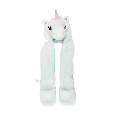 China Cute Doll Hot Sale Plush Winter Unicorn Hat With Scarf for sale