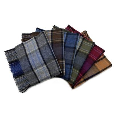 China Unique Custom Woven Wool Woven Scarf Soft Quality Check Grid Guaranteed for sale