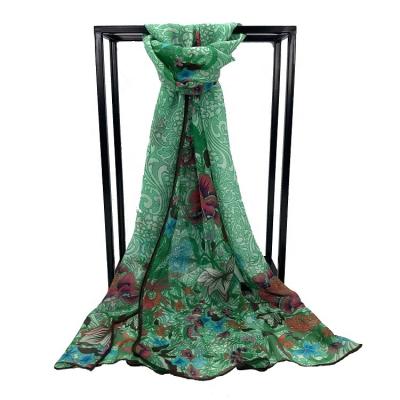 China Soft Special Hot Selling Silk Scarves Printed Digital Printed Scarves for sale