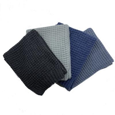 China Gently 2021 Popular Teams Wool Waffle Fashion Scarf Autumn And Winter Blended Knitted Warm Outdoor Scarf for sale