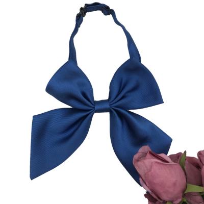 China Plain JK Uniform Polyester Bowties School Style Single Lady Girl Bow Tie for sale