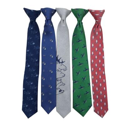 China Soft Polyester Jacquard School Uniform Removable Pre-Tied Custom Ties for sale