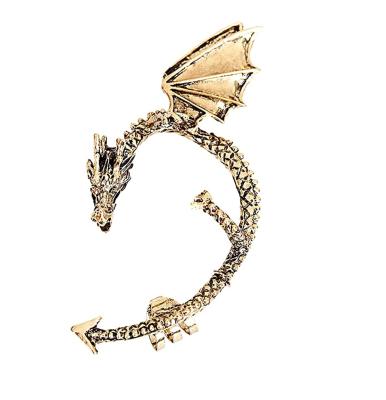 China Gothic Punk Metal Dragon Cuff Clip Earring Temptation Retro Non-perforation Wrap Durable Animal Clip Earring for sale