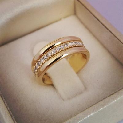 China High Quality Classic Wedding Rings Gold Rings Exquisite Female Engagement Jewelry Delicate Rings for sale