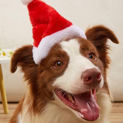 China Eco-Friendly Trendy Cute Cute Head Accessories For Dogs Cat Dog Christmas Hat Santa Snapback Hat Pet Christmas Hat for sale