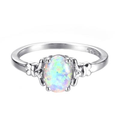 China Fashion Ring Fashion Hawaiian Jewelry Oval Opal Opal Inlaid Polynesian Ring Rings for sale