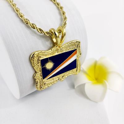 China Wholesale Fashion Hawaiian Polynesian Marshall Islands Flags Necklace Jewelry Pendant for sale