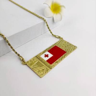 China Tongan Tonga Hawaiian Flag Necklace Fashion Jewelry Designs For Women Men for sale