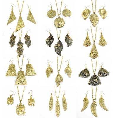 China Fashion shuiin factory wholesale price Polynesian Samoan earrings and Hawaiian necklace sets jewelry wholesale for sale