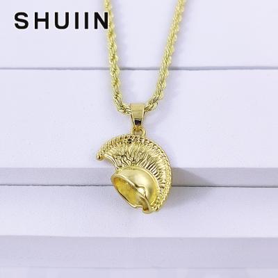 China Wholesale Fashion SHUIIN Hawaiian Headpiece Charm Gold Necklace Pendant Jewelry With 3mm Rope Chain for sale