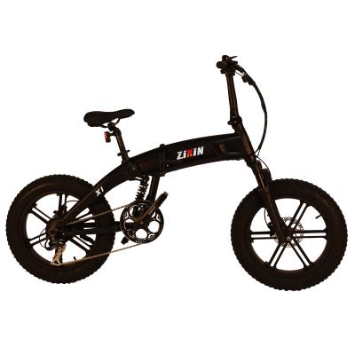 China Fat Tire Electric Bike Popular Alloy Frame 20 Inch Mountain Foldable Ebike 7speed 48V 350W Rear Motor for sale