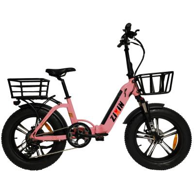 China F5 48V 500W Rear Motor City ebike cheap and high quality aluminum alloy electric bicycle with basket for sale