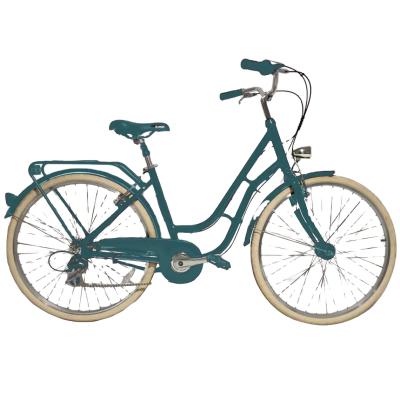 China Retro retro bicycle leisure city bike with front light 7speed for sale