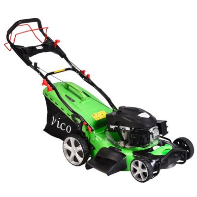 China Chasis 4-Stroke Aluminum Cordless Lawn Mower Small Hand Push Or Gasoline Self Propelled Rear Lawn Mower for sale