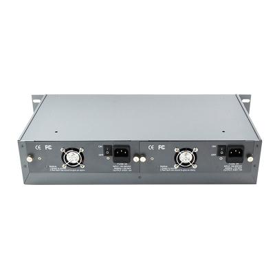 China FTTH 2u Power Chassis 16 Ports Fiber Media Converter Centralized Photoelectric Rack Rackmount for sale