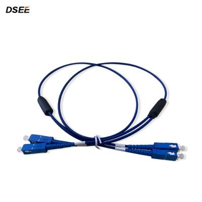 China High Quality FTTH FTTB FTTX SC/LC Network Fiber Optic Equipment Patch Cord Armored Fiber Patch Cord for sale