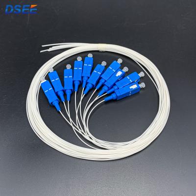 China High quality FTTH 10 cores fiber optic pigtails APC gpon fiber optic pigtails for sale