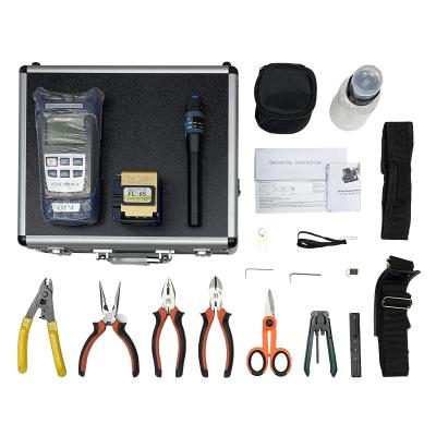 China FTTH Toolbox Set Electricity Meter Red Light Source Cleaver Fiber Optic Scissors for sale