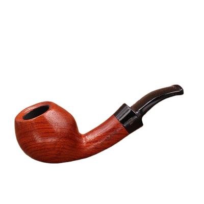 China Bent Wood Tobacco Minimalist Pipe Resin Wood Grain Traditional Style Porcelain Classic Smoke Pipe With Smoking Accessories Weed Pipe Wholesale for sale