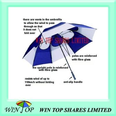 China Windproof and Sunproof Anti Wind Golf Umbrella for sale