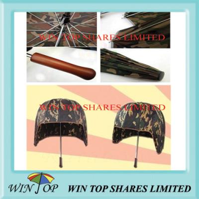 China Camouflage Safe and Windproof Helmet Umbrella(WTL106) for sale