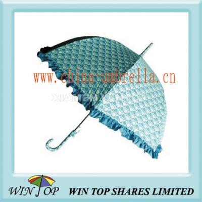 China Ladies Straight Pongee Printed Umbrella for sale