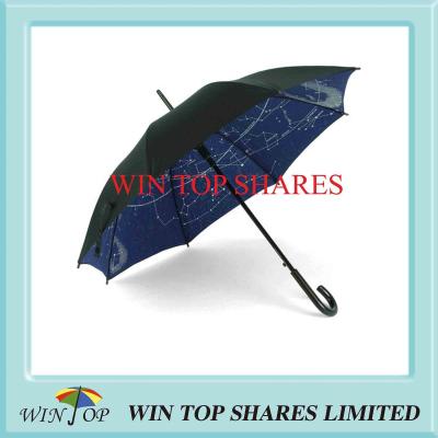 China Double Layers Plain and Printed Pongee Umbrella for sale