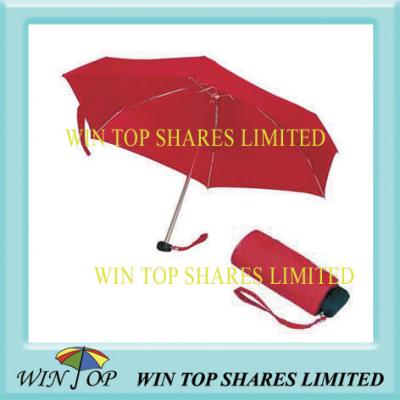 China Easily Carrying 5 Fold Red Umbrella for sale