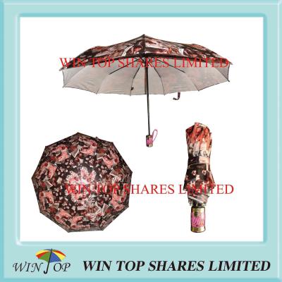 China Super Fine Satin Sublimation Full Auto Umbrella for sale