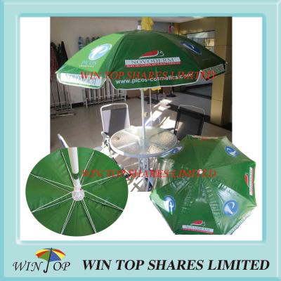 China Promotion Green PVC Beach Umbrella for sale