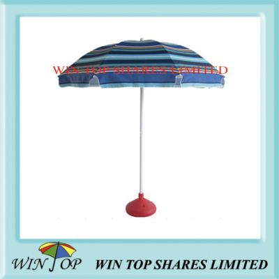 China Stripe Beach Umbrella with Water Base for sale