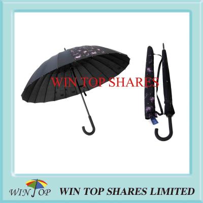 China 24k 24 Ribs Manual Carry Bag Black Steel Umbrella for sale