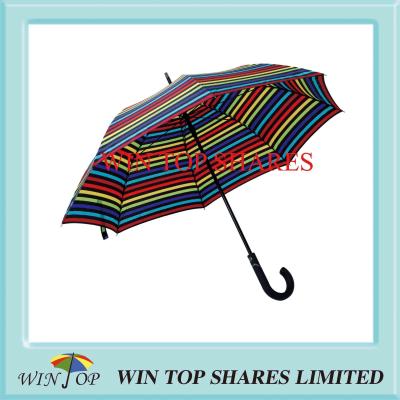 China Superior Stripe Design Auto Patent Gift Umbrella for sale