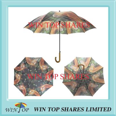 China Arc 54 inch auto stick war horse hot transfer Umbrella for sale