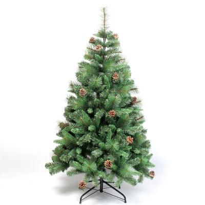 China 2021 Hot Selling Mix PET And PVC Plastic Christmas Tree With Gable Christmas Decoration for sale