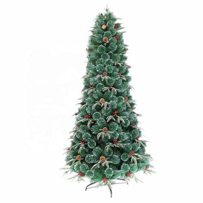 China White Christamas Decoration Amazon 2.5FT Silm Pine Needle Round 210CM Christmas Tree Decorations for sale