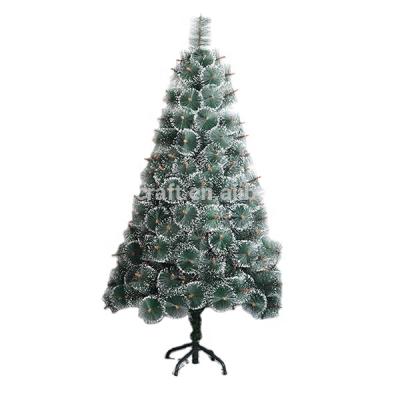 China PET 210CM PET Tips Christmas Tree Artificial Christmas Tree With White Dots for sale