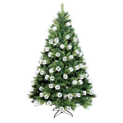 China Holiday Decoration 2021 Outdoor 210CM Christmas Tree Mix Snow Christmas Tree High Quality Set Decoration for sale