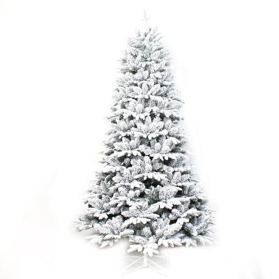 China 2021 Chirstmas Decor Amazon Christmas Tree 210cm Flocking Christmas Decoration 7FT Set PE Snow Christmas Tree for sale