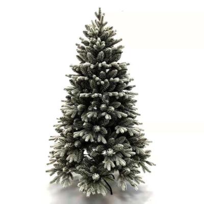 China Eco - Friendly Merry Christmas Decoration Supplies Snowflakes Flocking Christmas Tree for sale