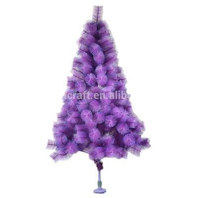 China Hot Selling Purple Artificial Christmas Tree PET Christmas Tree with Blue Sequins for sale