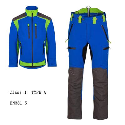 China Anti-wrinkle China Anti-saw Sets Anti-cut Work Trousers Pants Jacket For Worker Work To Wear Protective Set for sale