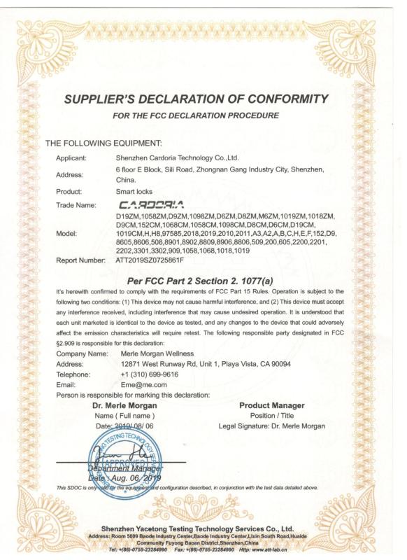 FCC - Shenzhen Shengwang Intelligent Technology Co.,Ltd.